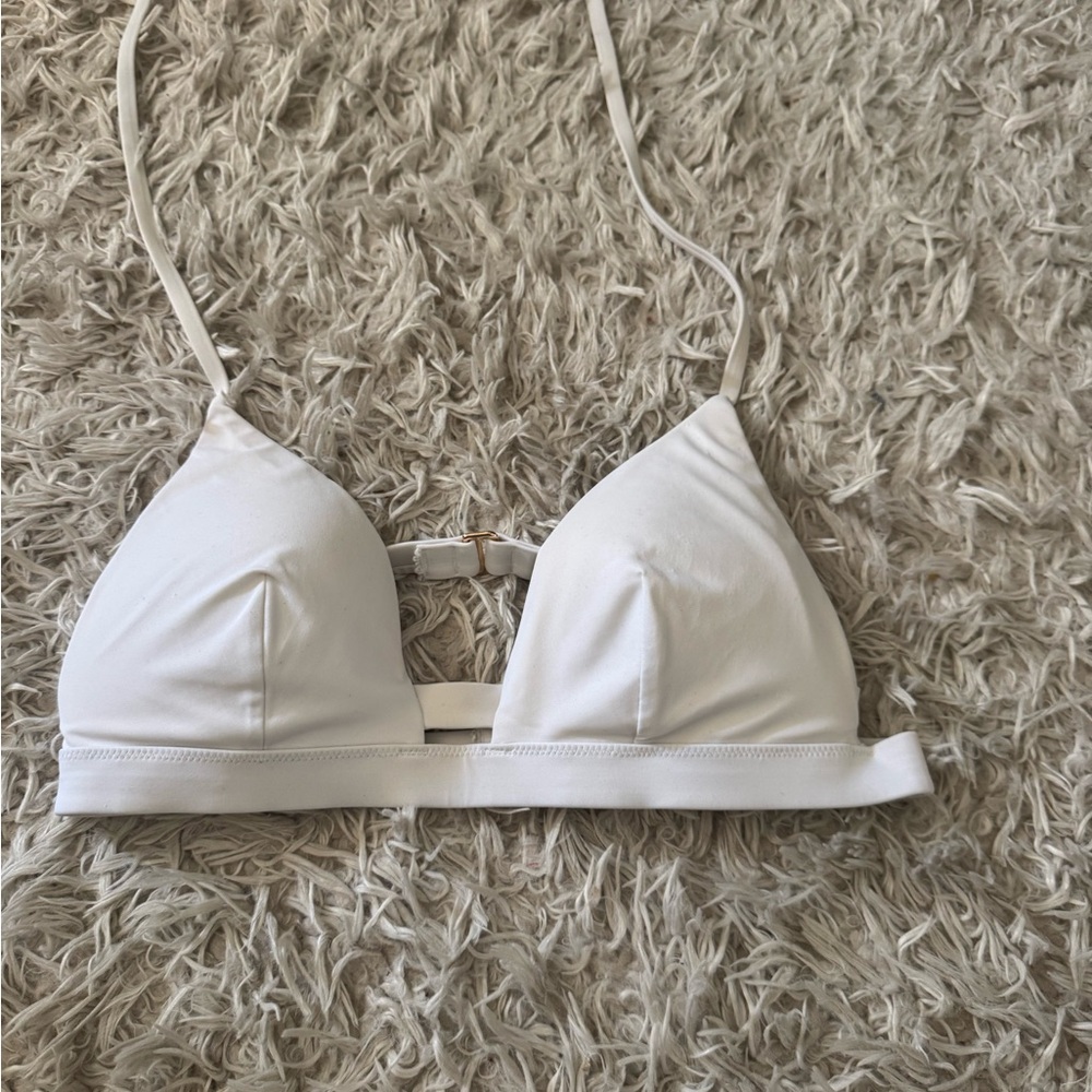 White Triangle Bikini Top